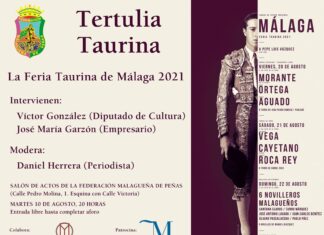 Málaga Taurina propone junto a la Federación de Peñas una tertulia con el empresario y el diputado de Cultura