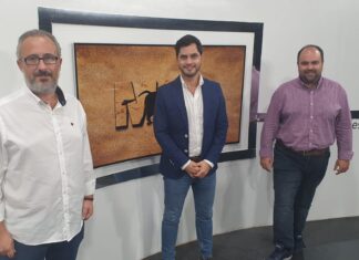 Nacho de la Viuda, gerente de Tauroemoción, visita el plató de Málaga de Luces