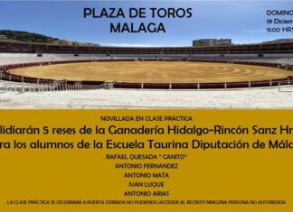 Entrenamiento de la Escuela de la Diputación con una clase práctica a puerta cerrada este domingo en La Malagueta