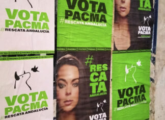 El partido antitaurino PACMA pierde la mitad de sus votos en Málaga