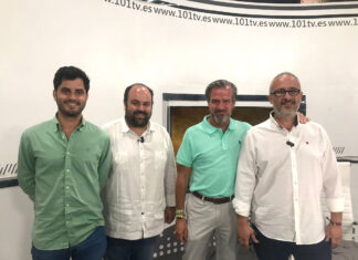 Málaga de Luces, con Ángel Téllez, Víctor González y Nacho de la Viuda