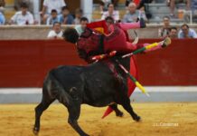 Fuerte voltereta a Ignacio Candelas en Villaseca de la Sagra